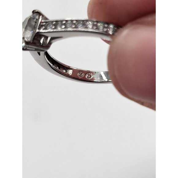 Swarovski Heart Shaped Crystal Ring With Silver-Tone Band - Picture 8 of 15